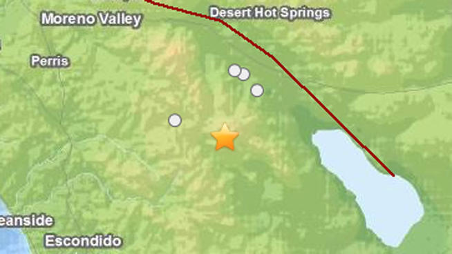 Anza, California quake area map