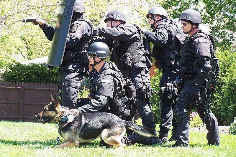SWAT team raid