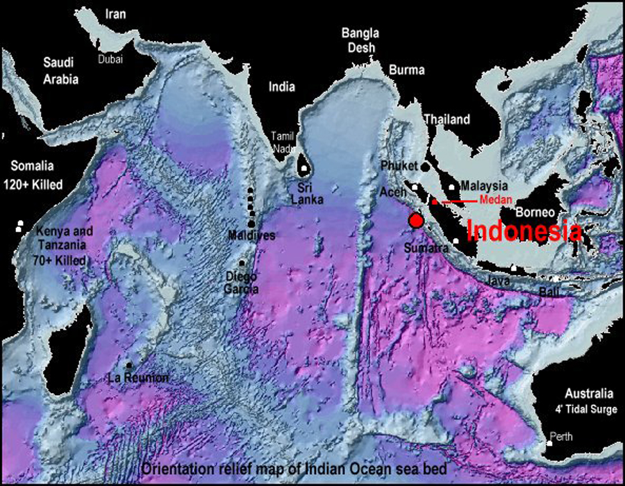 Indian Ocean sea bed topography