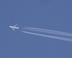 Boeing 747 in cruise at roughly 35000 feet